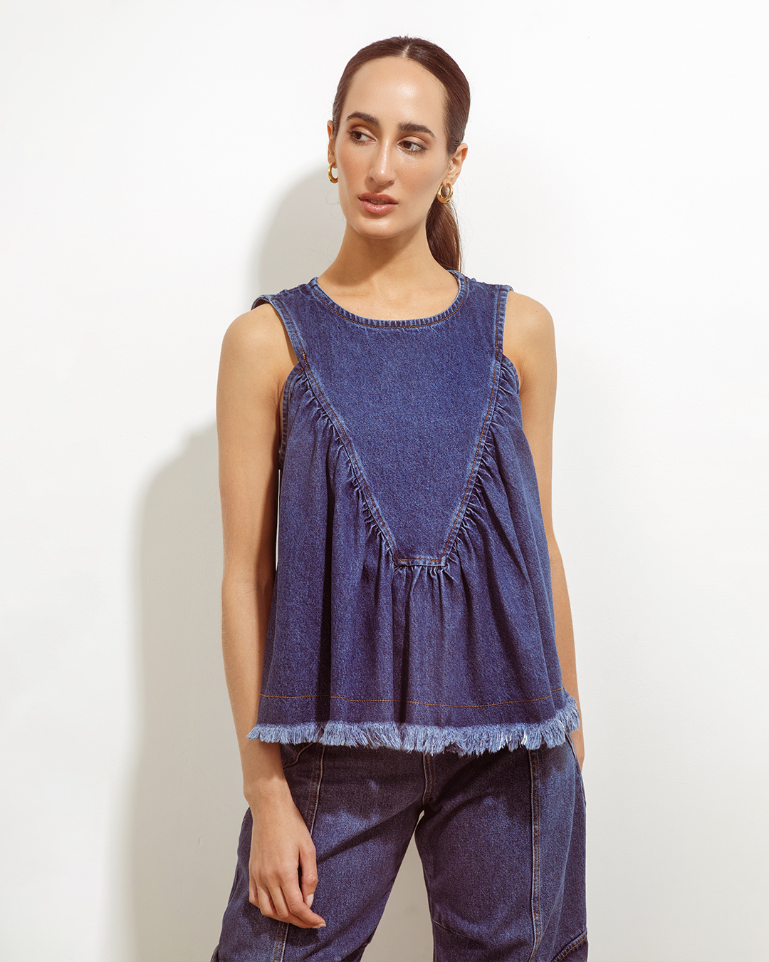 Mar Blouse Blue Denim