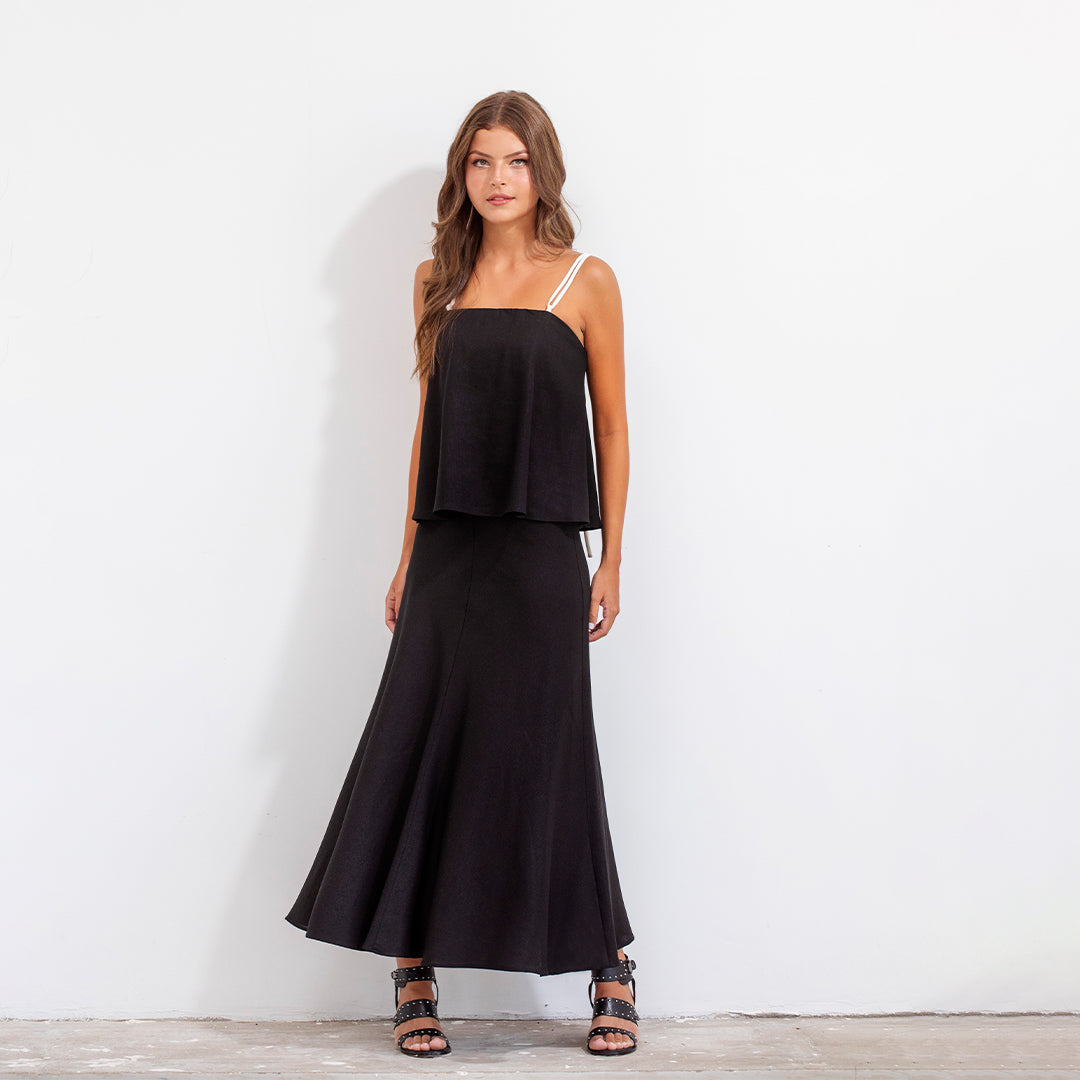 Pollera Carmen Mezcla Negra