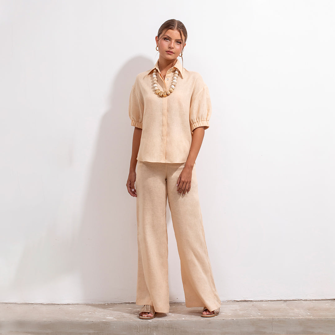 Mar Shirt Beige Linen