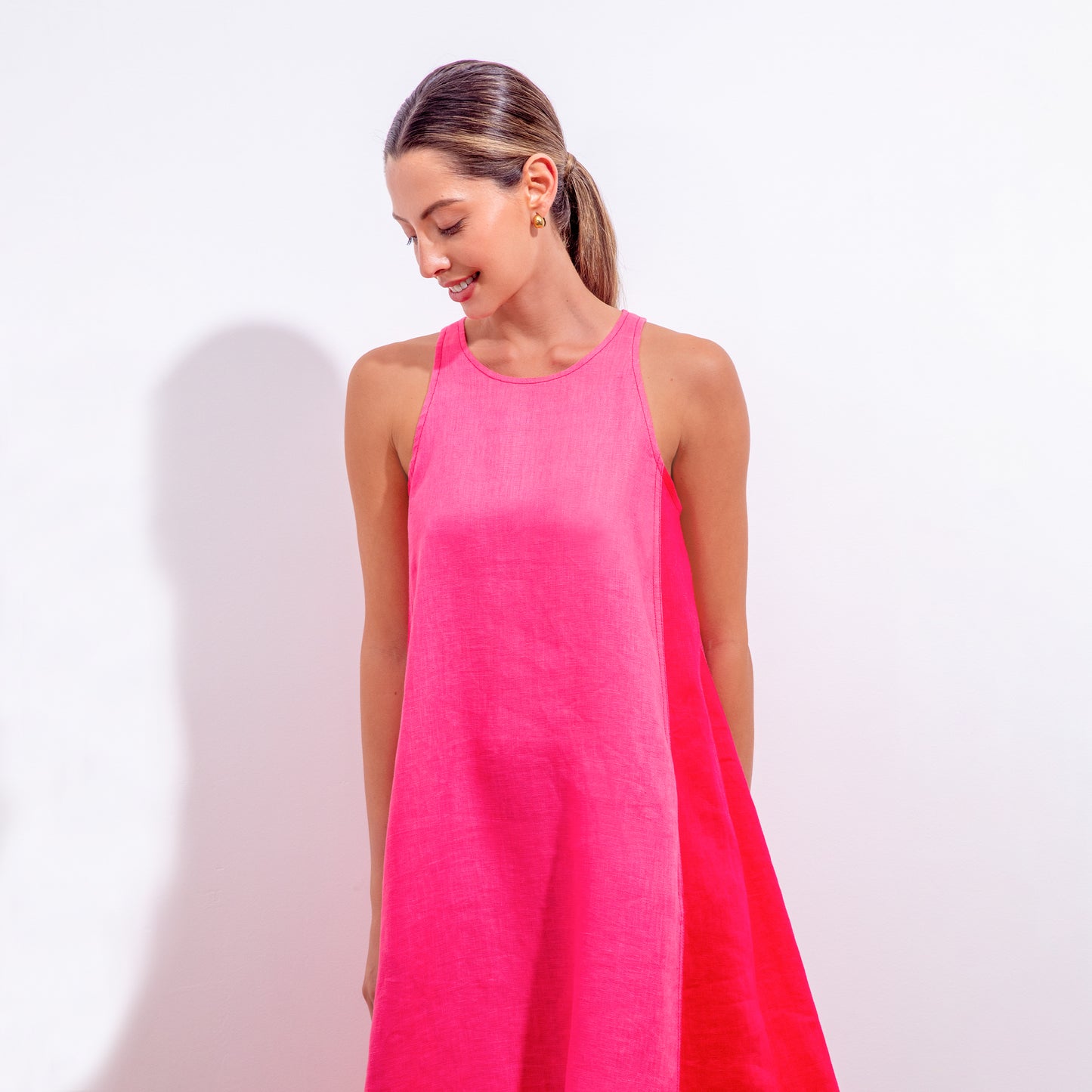 Ichi Dress Rose and Pink