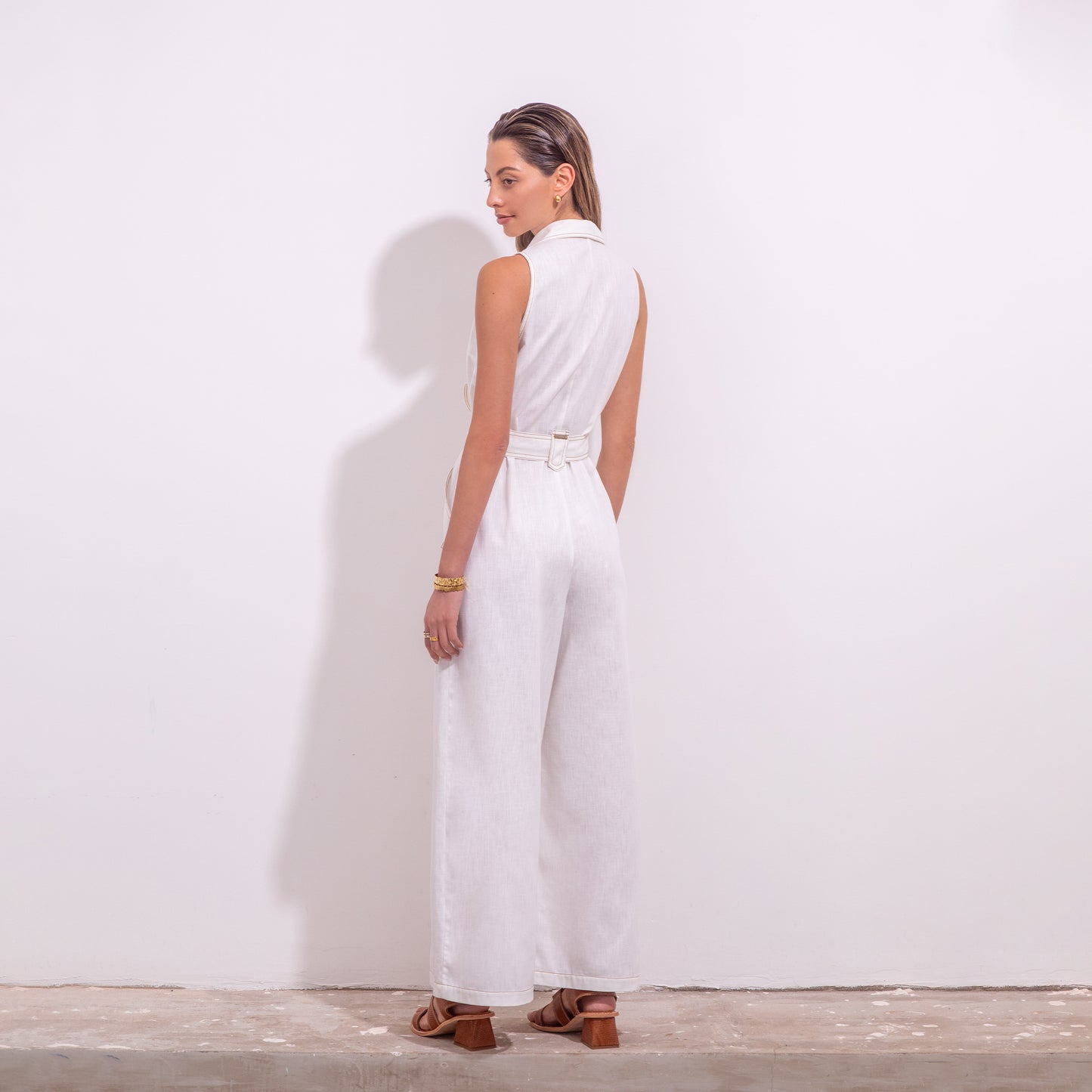 Pame Jumpsuit Natural Viscose Linen