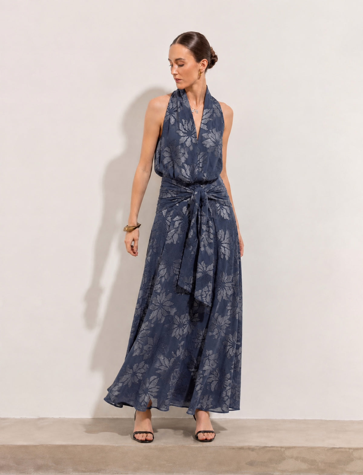 Nina Skirt Silk Blue
