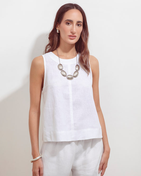 Sofia Blouse Off White Linen