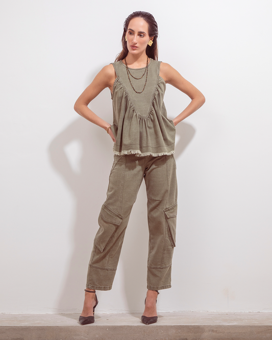 Mar Jeans Moss Green Denim