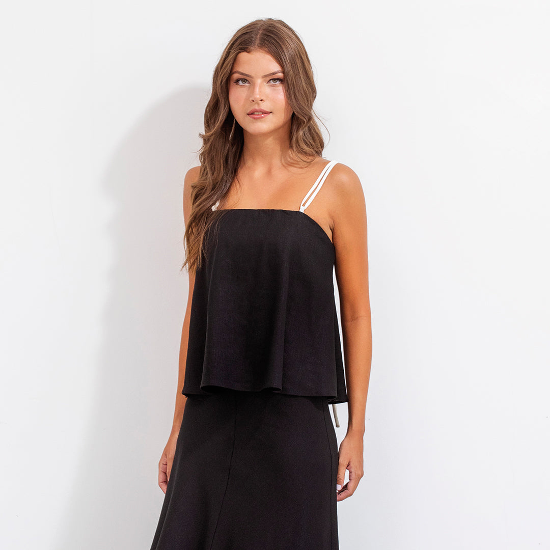Blusa Paula Mezcla Negra