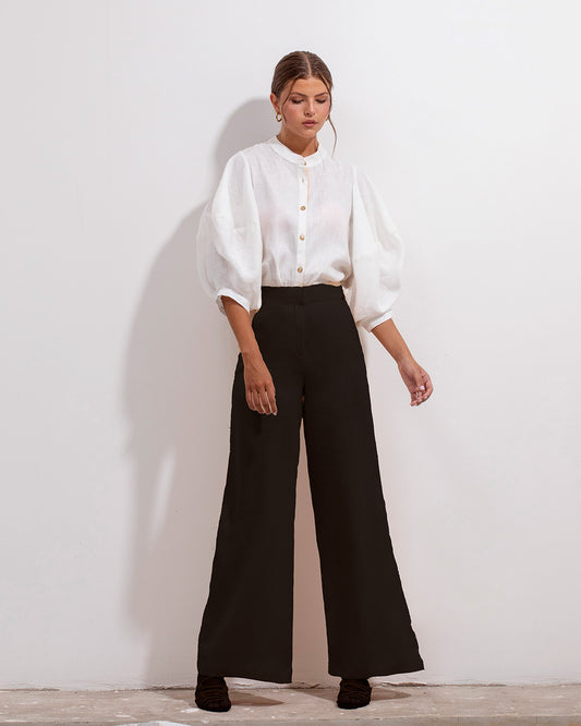 Pilar Pant Black Linen