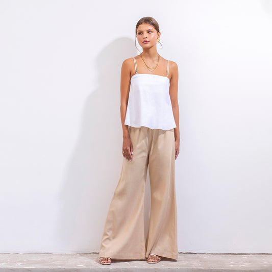 Pantalon Ara Lino Beige