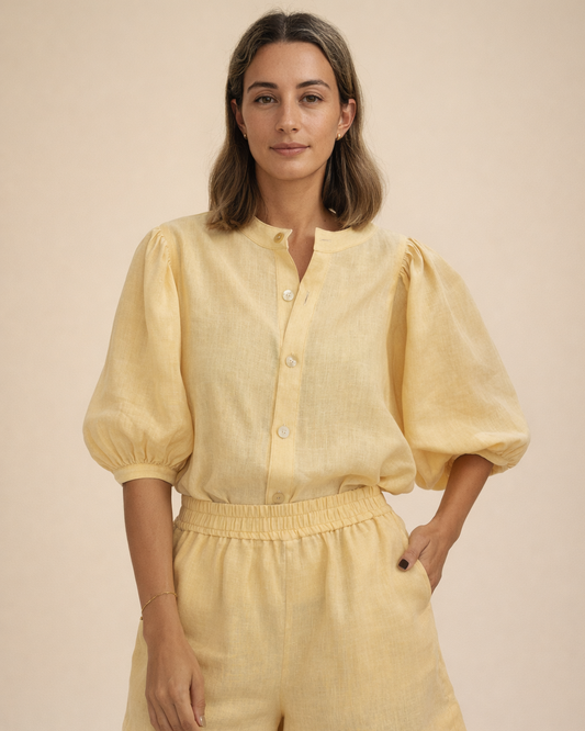 Gema Short Vanilla Linen