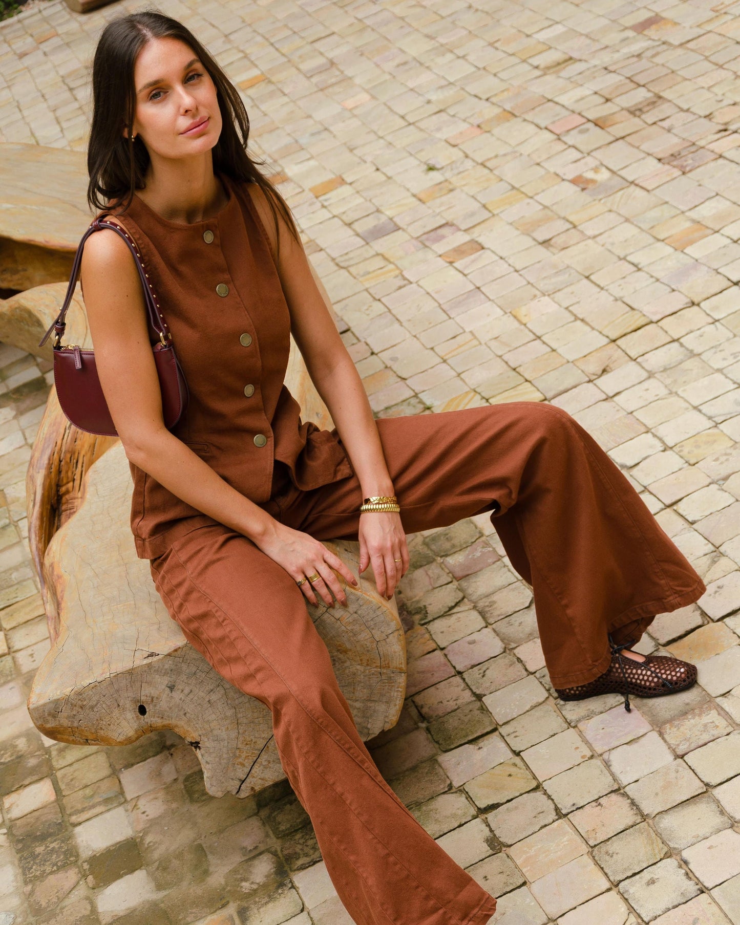 Aline Pant Chocolate Denim