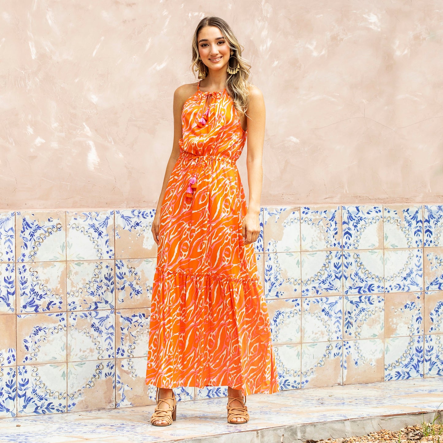 Sky Dress in Orange