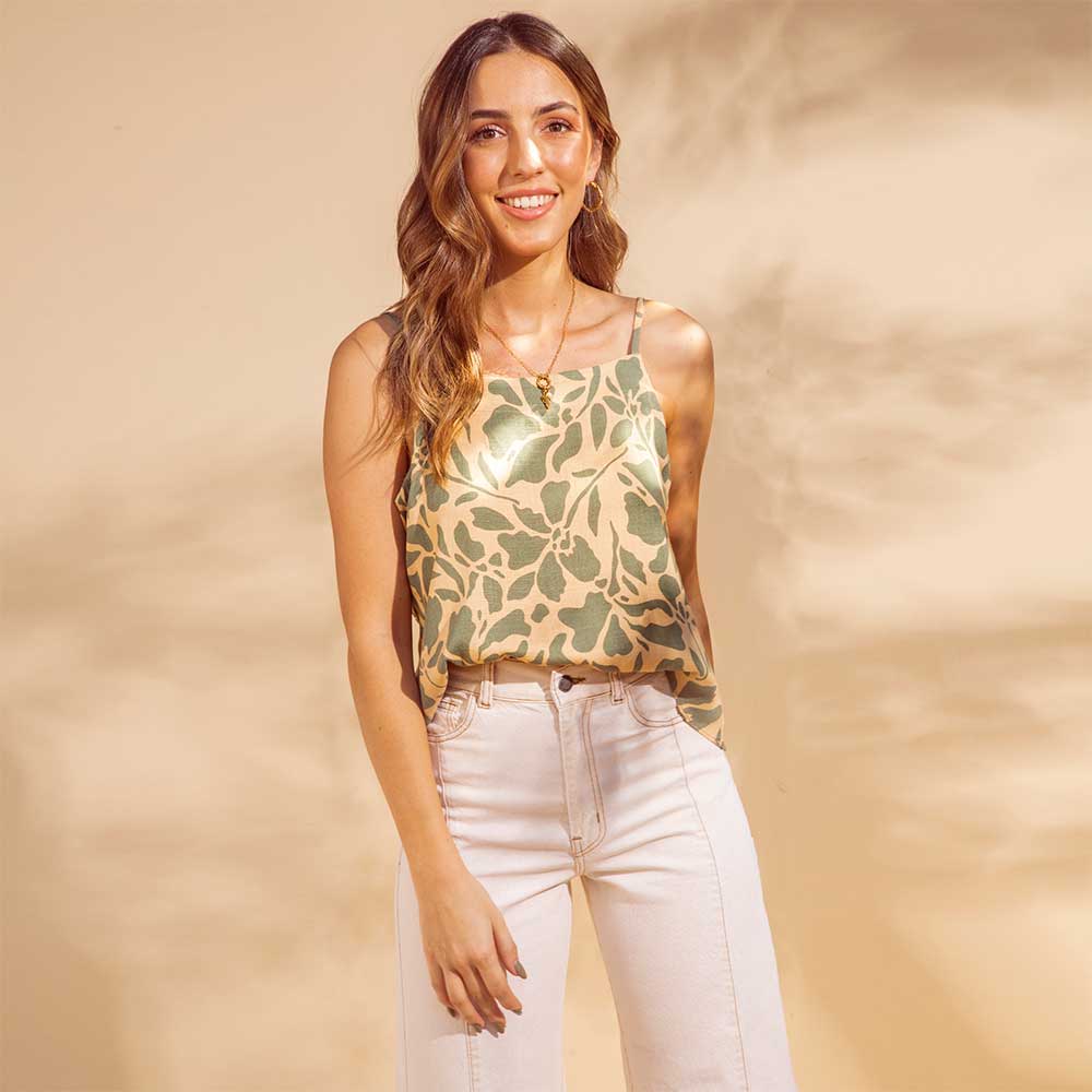 Teresita Cami Top in Green