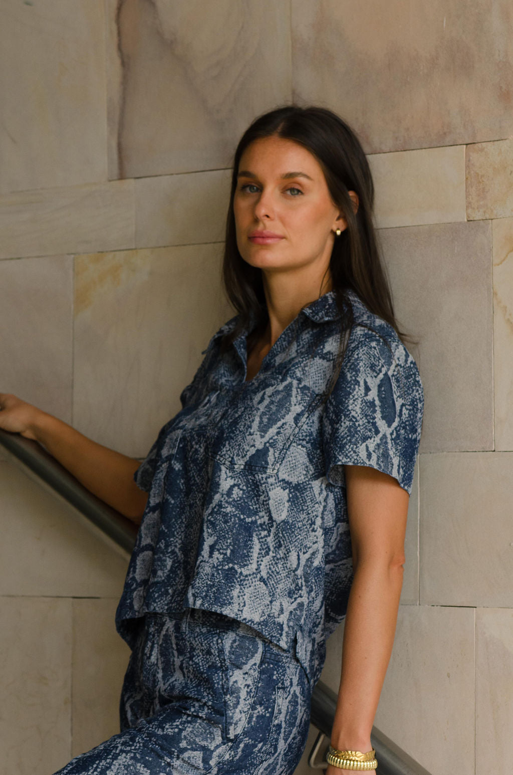 Paula Blouse Cobra Denim