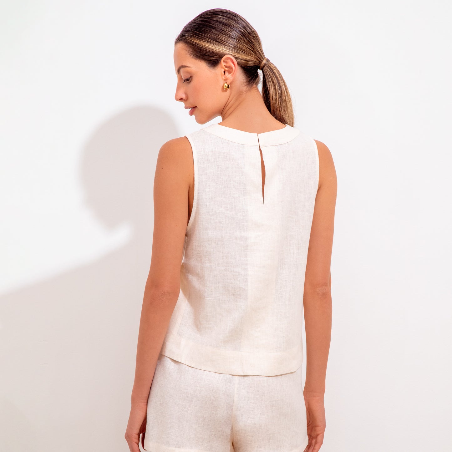 Sofia Blouse Sand Linen