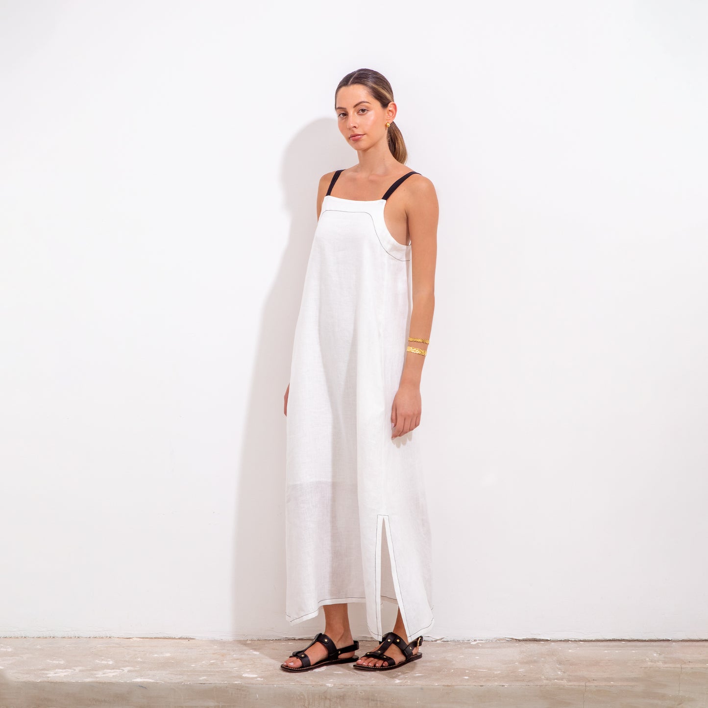 Teresita Dress Natural Linen