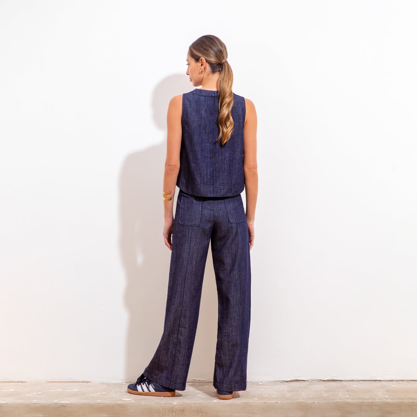 Blusa Sofia Eugenia Indigo