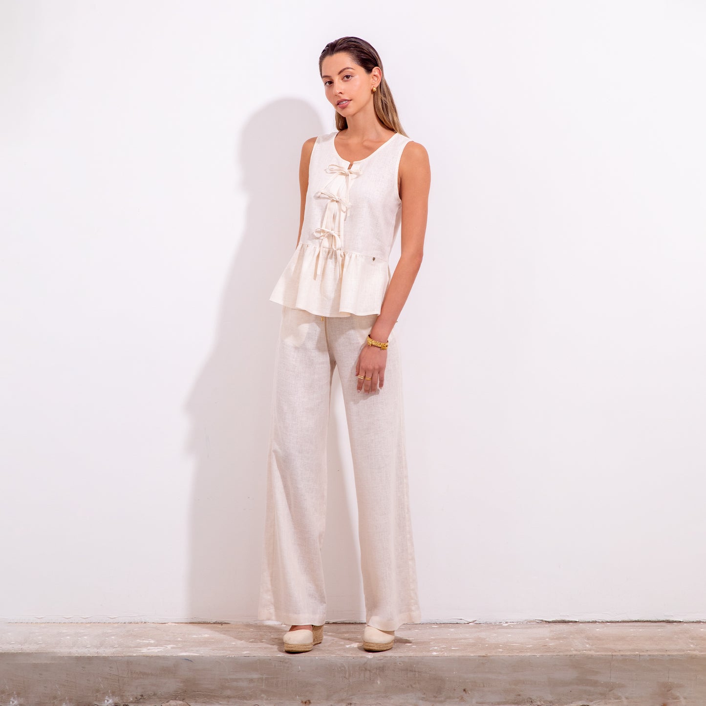 Teresa Pant Sand Linen