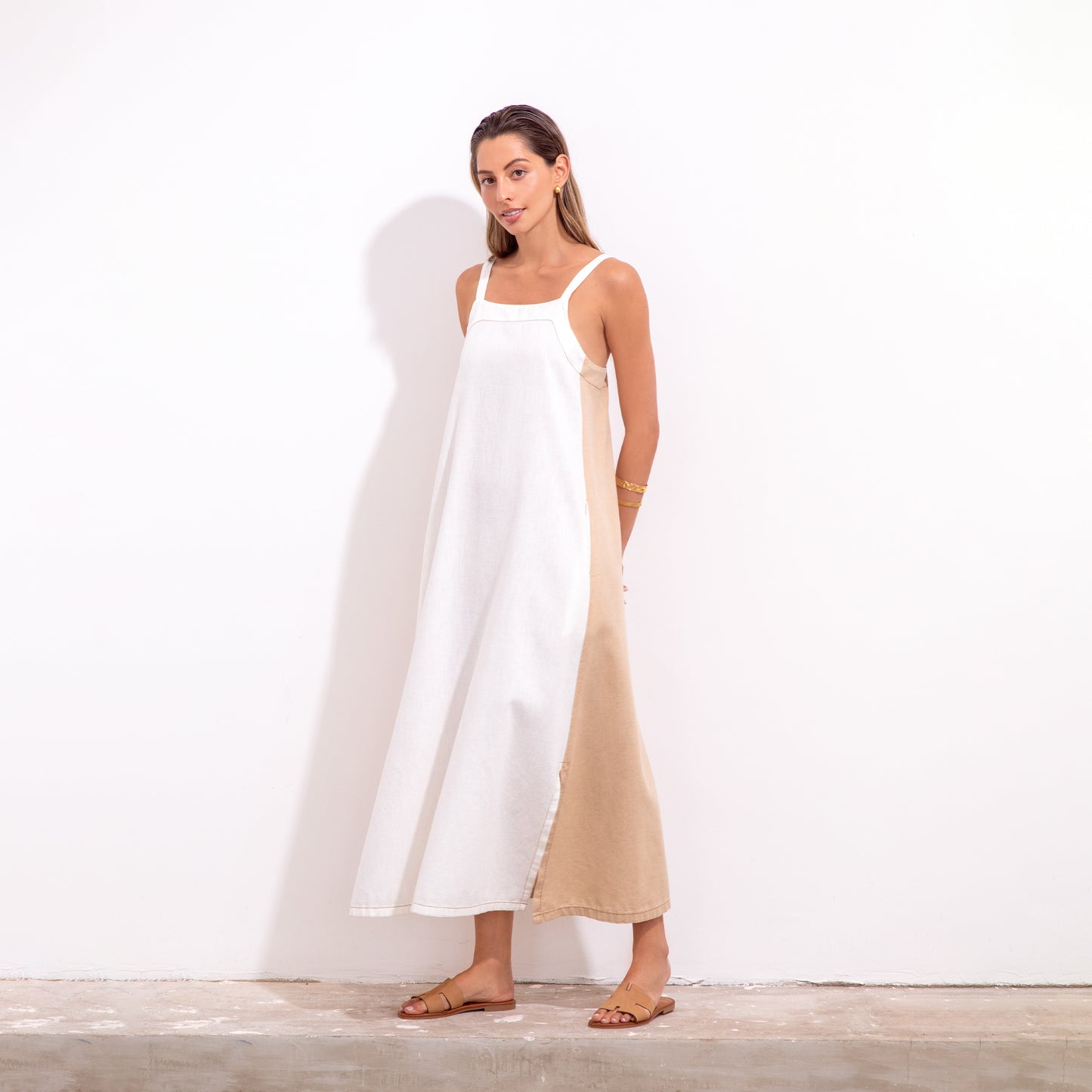 Teresita Dress Natural Beige Linen