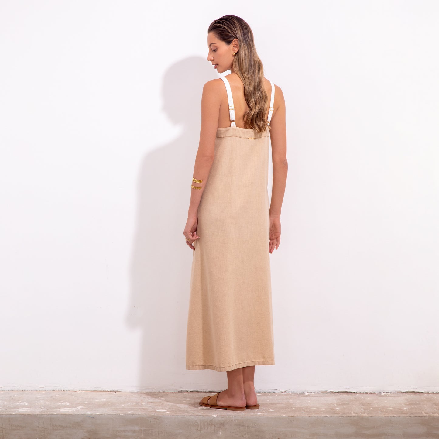 Teresita Dress Natural Beige Linen