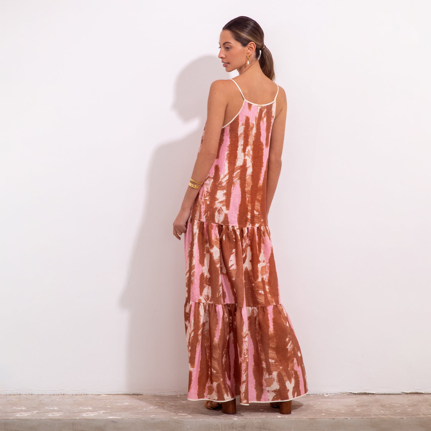Renata Dress Rose Batik Linen