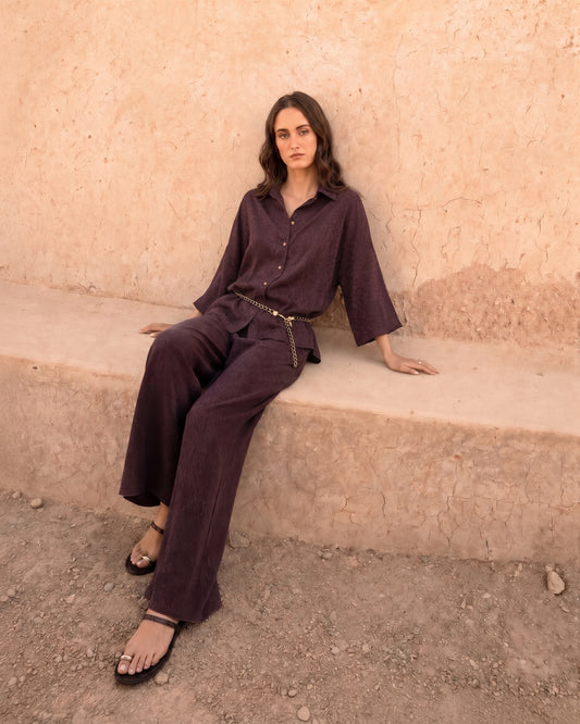 Cuca Pant Print Burgundy